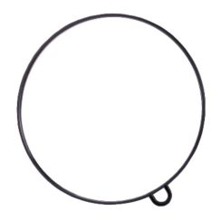 Mirror Round with Handle | Black