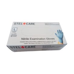 Gloves Nitrile Blue 100's - Large (Powder Free)