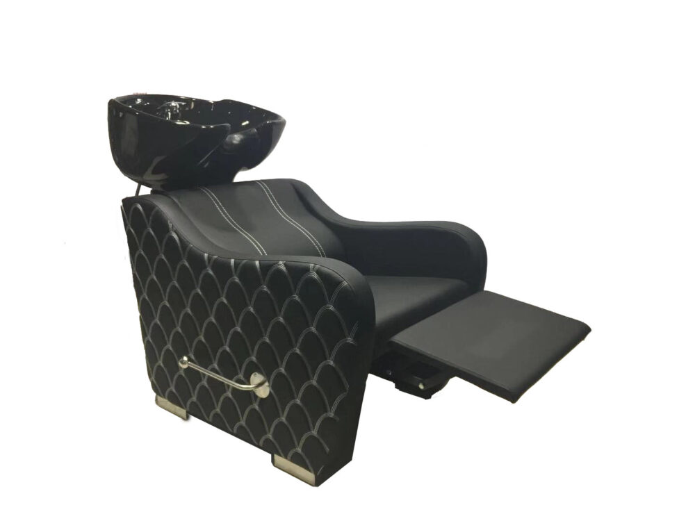 Nancy Shampoo Unit Black with White Stitching