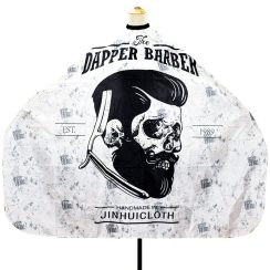 Cape (With Hook) - The Dapper Barber | White & Black