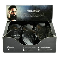 Scalp Massagers - Display Box of 12 | Black